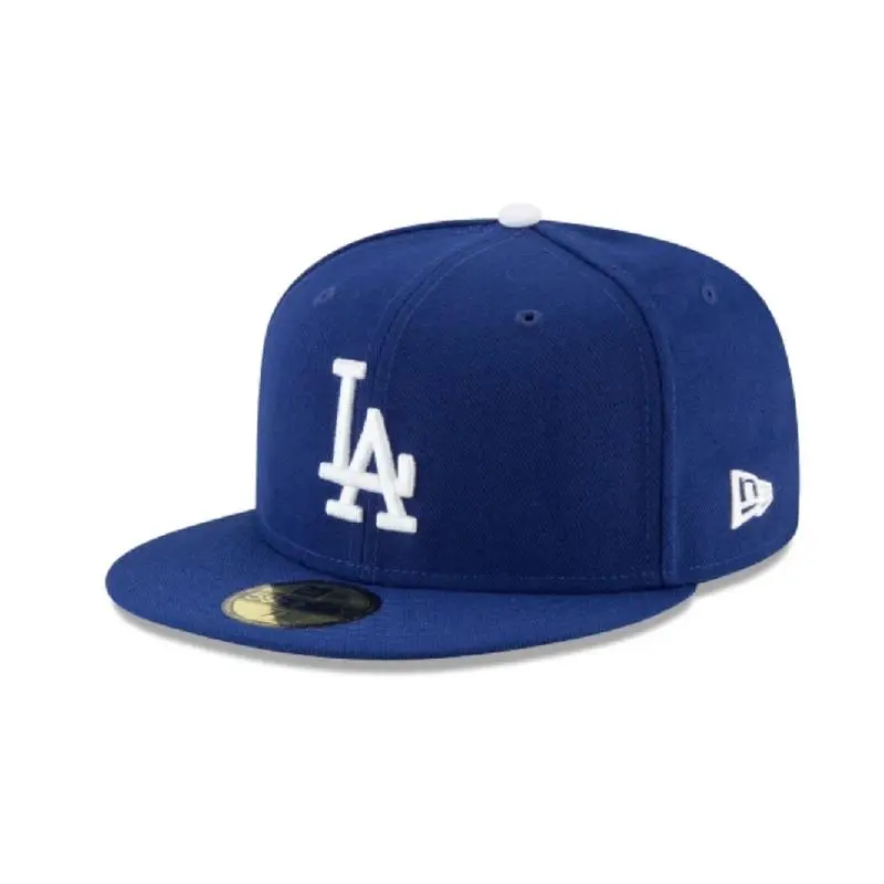 New Era LA Dodgers 9FIFTY Snapback Hat - Black, White Brim, Adjustable Fit, Classic Design, Sports Collectible for Fans
