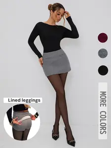 Women's Solid Color Woolen Wrap Skirt, Fashion Casual Mini Skirt for Daily Outdoor Wear, Women's Bottoms for Spring & Fall