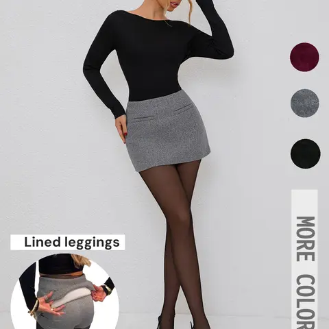 Women's Solid Color Woolen Skirt, Fashion Chic Casual Style Basic Mini Skirt for Daily Outdoor Wear, Women's Bottoms for Spring & Fall