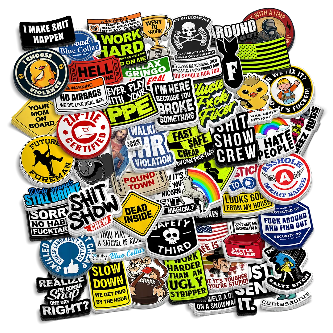 Greatest Sticker Pack Of All Time - Heavy Duty Water and UV Resistant 6mil Vinyl