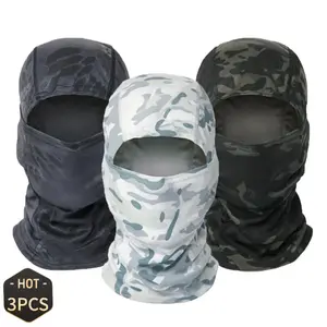 3PCS/Set Black and White Camouflage Full Face Mask,Balaclava Face Cover for Women Men Skiing Cycling and Outdoor Sports(gift)