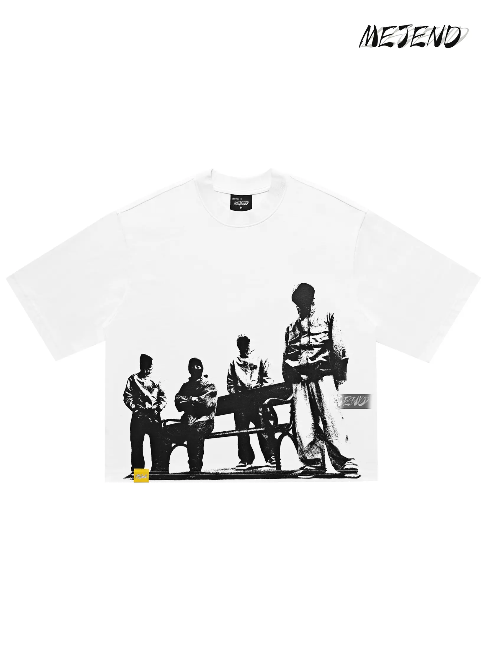 MeJend 12oz Max Heavyweight Cropped Tee, 100% Cotton, Casual Crewneck Tshirt, Mens Graphic Tees, MeJend Boxy tee, Thick Fabric tshirt
