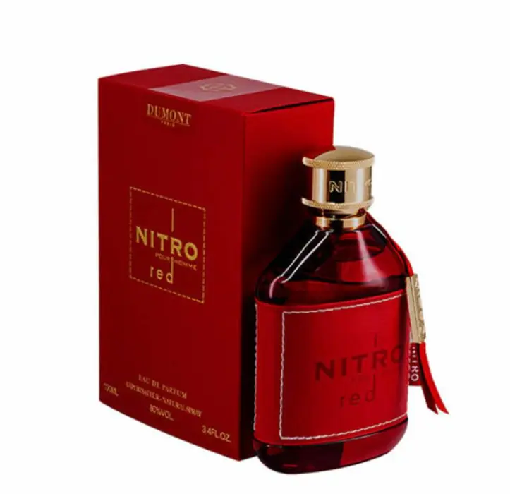 Dumont Nitro Red Eau de Parfum for Men, Long Lasting Fruity & Fresh Cologne Spray, 3.4 Oz / 100ml