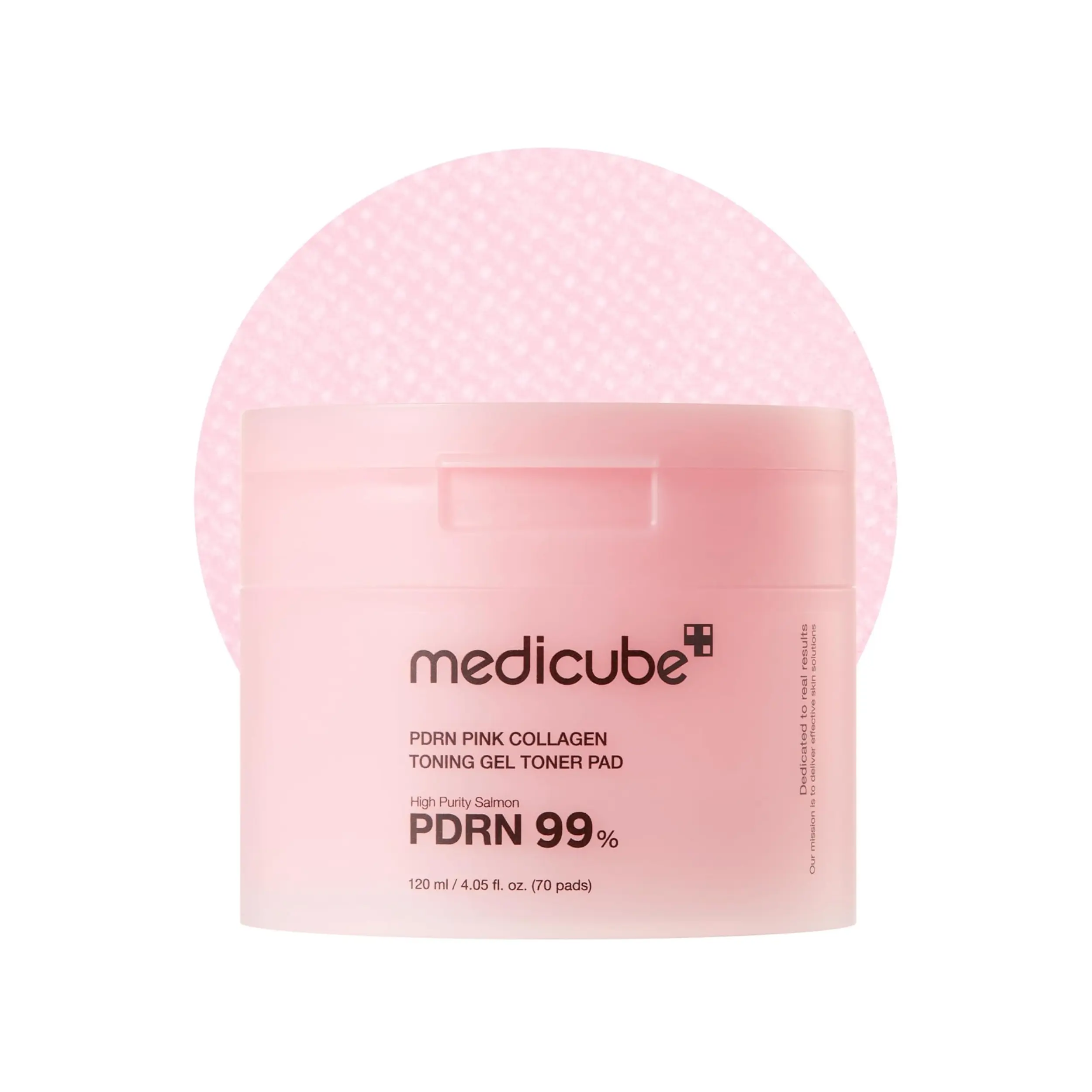 [Official Medicube Partner] PDRN Pink Toning Gel Toner Pad (70ea) - Korean Gel Toner Pad | Niacinamide, Madecassoside, Retinol | Soothing, Radiance, Uneven Skin Tone | Korean Skin Care