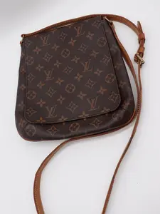 Pre-owned Louis Vuitton Coated Canvas Crossbody Bags Musette Salsa Crossbody