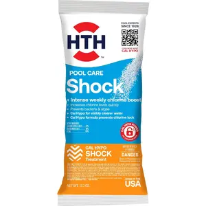 HTH 52036R Pool Care Shock Advanced, Swimming Pool Chemical - Cal Hypo Formula, Prevents Bacteria & Algae, Restores Crystal Clear Water - Shock Treatment