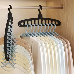 New Multifunctional Clothes Hanger, Anti-Slip Magic Foldable Drying Rack, Eleven-Hole Hanging Hook, Home Storage Organizer