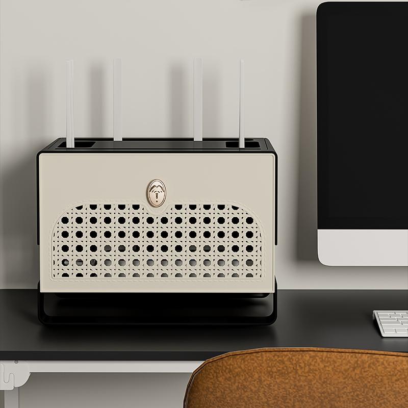 Router storage box, easy to install plastic WiFi storage box, suitable ...