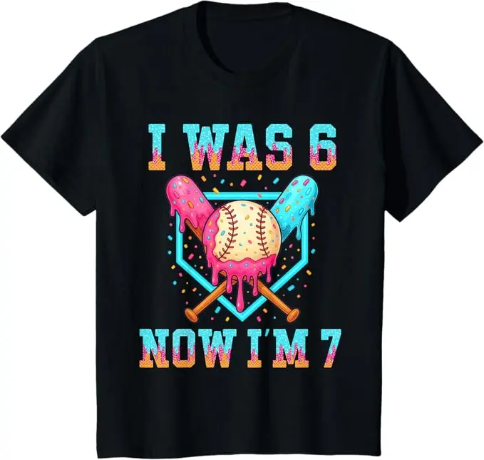 Baseball Drip 67 Boys 6 7 Baseball Ice Cream Drip Youth Boys T-Shirt, Six Seven Baseball Drip Shirts, Soft & Comfortable Tee
