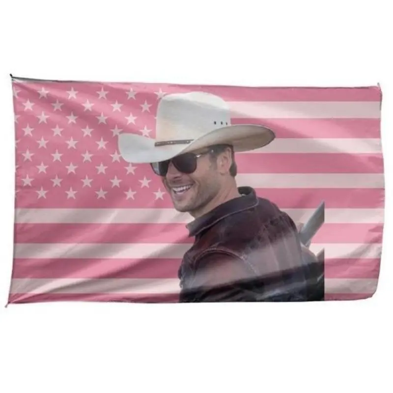 Glen Powell Pink Wall Hanging American Flag If You Feel It Chase It Flag Gifts for Him Gifts for Her Gift