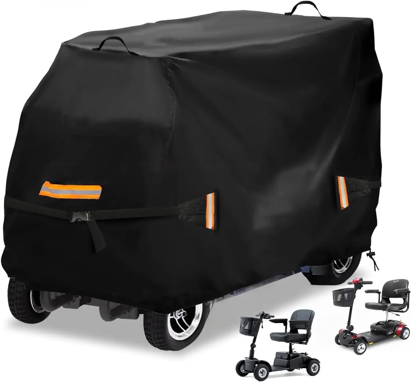 Upgraded Mobility Scooter Storage Cover, 600D Heavy Duty Scooter Weather Cover, Mobility Scooter Cover with Waterproof Strip, Anti-UV, Water Resistant - 49"x 23"x 39"