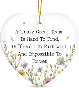 Team Gifts for Employees - Ceramic Christmas Ornaments 2025 - Employee Appreciation Gifts for Team Members at Work, Retirement Gift for Woman, Thank You Coworker Gift for Christmas Decorations
