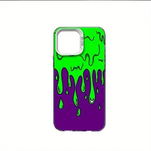 Purple and Green Lava Trendy Cool Pattern, Anti-drop, Non-slip TPU Full-cover Lens Mobile Phone Protective Case, Suitable for IPhone 17 16 15 14 13 12 11 and Other Series Models, Can Be Given As A Gift To Friends or Family