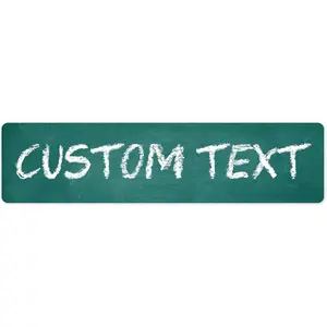 Custom Sign, Custom Street Sign, 11 Font Colors, 13 Font Styles, 4 Hole Options, 22 Sizes, 4x16 Inches, Rust Free DiBound, Fade Resistant, Made in USA by (Chalkboard Green)