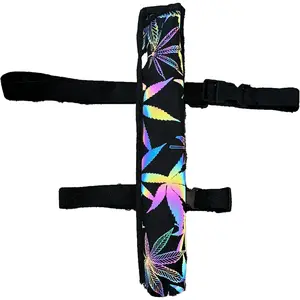 PandaTak Bright Flash Reflective Fan Holster, Hand Fan Carrier with Stretchy Elastic Bands, Ideal Hand Held Fan Accessory for Circuit Parties and Raves, Suitable for Large Fans