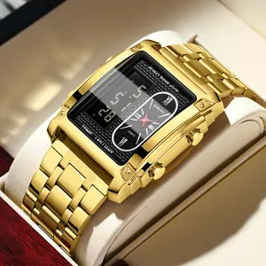Men's Digital Stainless Steel Electronic Watch Multi-functional & Waterproof