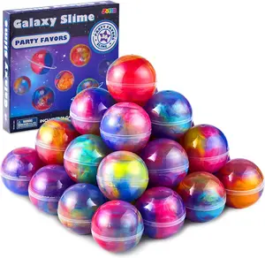 Slime Party Favors, 36 Pack Galaxy Slime Ball - Stretchy, Non-Sticky, Mess-Free, Stress Relief, and Safe - Toys for Girls and Boys - Classroom Reward, Party Supplies