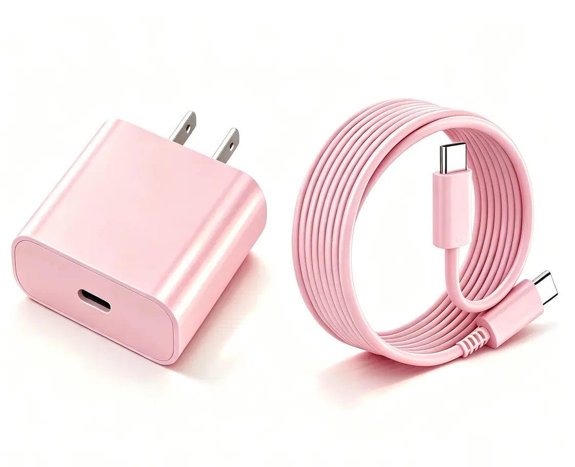 Phone 17 16 15 Charger Fast Charging 20W USB C Wall Charger with Extra Long 10FT Fast Charging Cable Compatible with iPhone 17/17 Air/17 Pro/17 Pro Max/iPhone 16/15 Series, iPad Pro-Pink