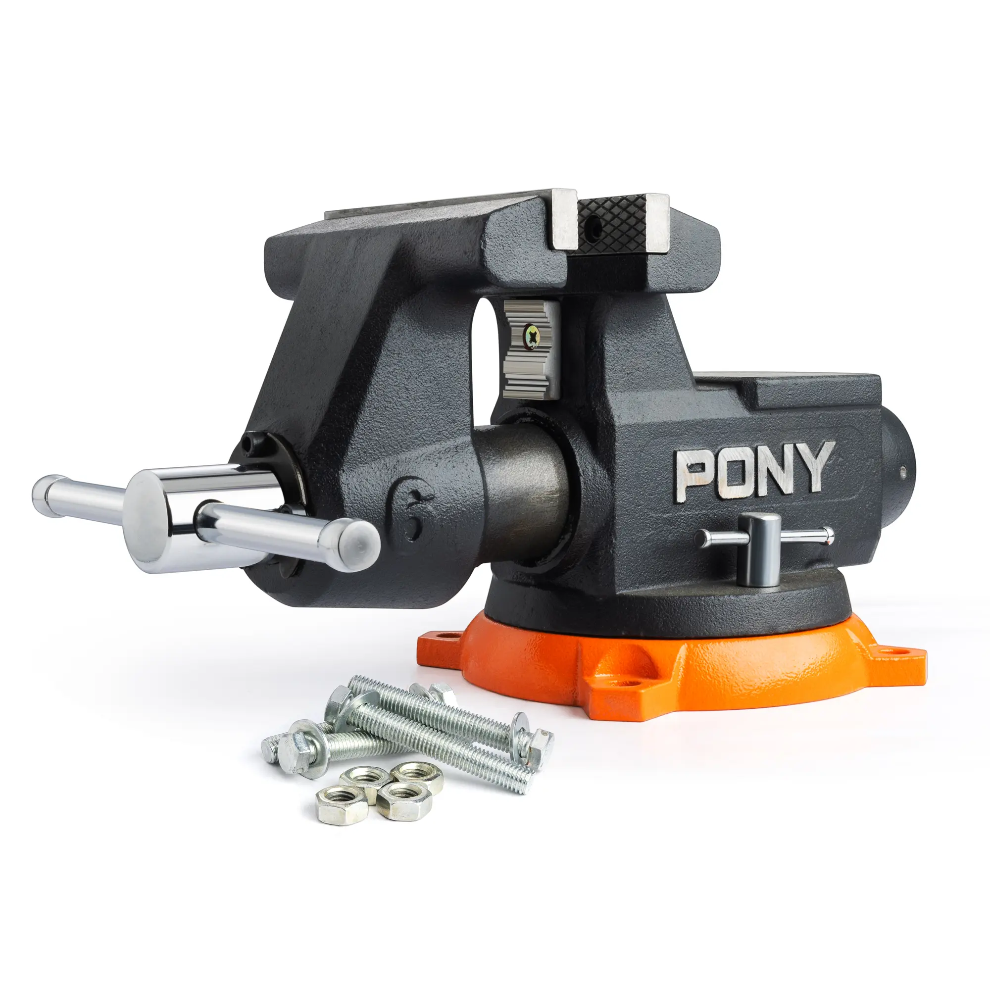 #summersale PONY 6 Inch Heavy Duty Bench Vise 8800LBS Clamping Force, Pro Workshop Workbench Vise with 360-Degree Rotatable Base and Anvil, 6-inch Jaw Opening and Width for Woodworking, Drilling, Pipe Cutting