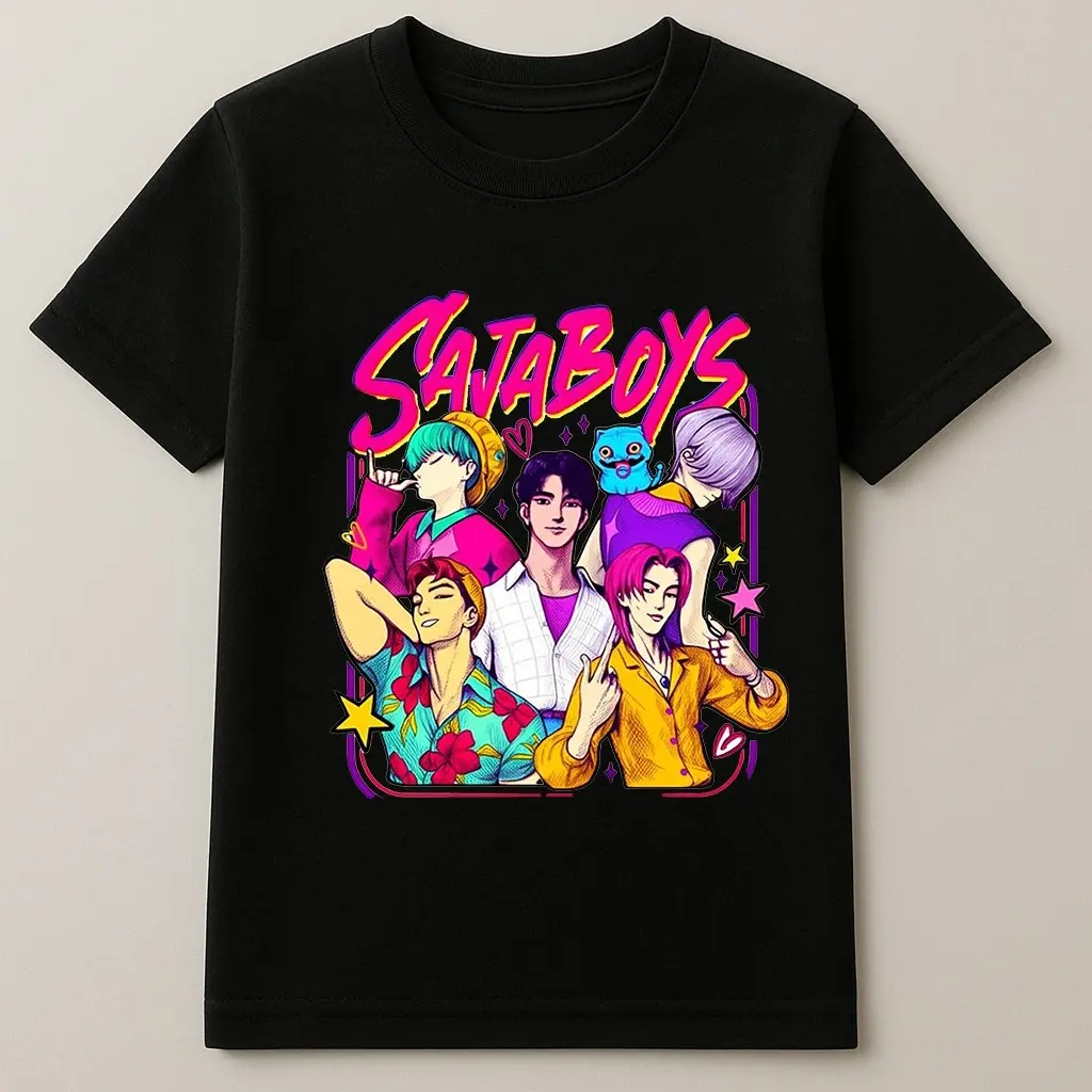 Saja Boys T-Shirt -  with Vibrant Character Print for Youth Fashion