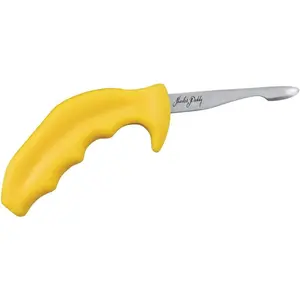 Shucker Paddy  Oyster Shucking  -  Dual Axis Oyster Shucker Tool with 3" / 7.6 CM Stainless Steel  -  for kitchen Collections - Non-Slip Handle, Yellow