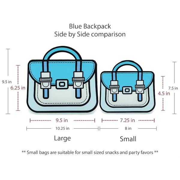 20 Pack Goodie Bags for Kids Birthday Party Supplies - Bulk Gift Bag for Favors, Food, and Candy with Resealable Ziplock Seal (Blue/Small)