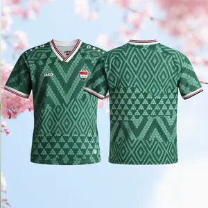 2025 2026 Iraq Home Green Away White Black Short Sleeves Soccer Jerseys