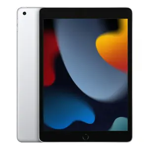 Refurbished Apple iPad 9th Gen Wi-Fi + Cellular 10.2" Retina Display 256GB Silver 2021 with A13 Bionic Chip & Tablet Charger Accessory | (Good Condition)