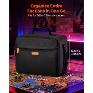 VEVOR Miniature Storage Carrying Figure Bag, Fits 58 Infantry Minis, Miniature Transport Bag with Handle Adjustable Shoulder Strap, 3 Foam Layers for Large Storage Capacity (Minis Not Included)VEVOR Super Brand Day