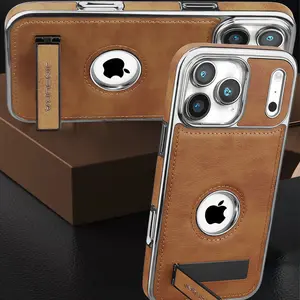 Business Niche Leather Case For iPhone17Promax/16Pro/15Plus High-end Leather Phone Case iPhone14/iPhone13/iPhone12Pro/iPhone11 Multi-function Stand Full Shockproof Protective Cover