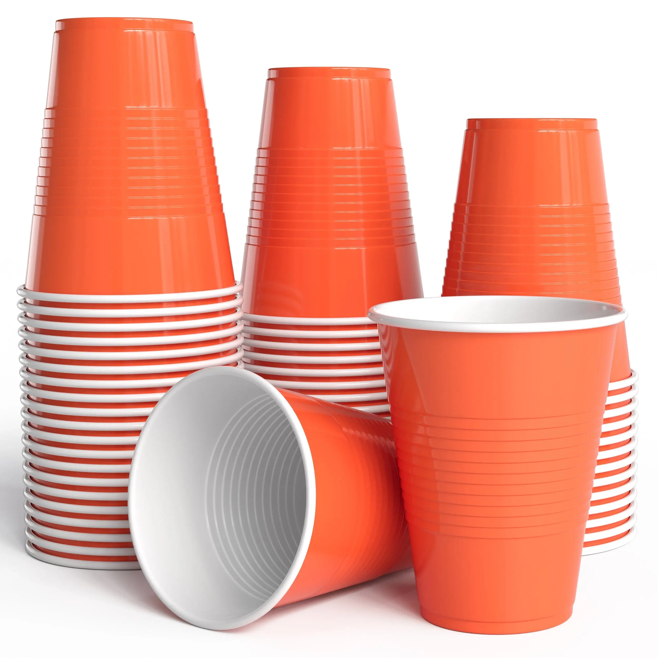 18 Oz. Orange Plastic Cups | 50 Ct.
