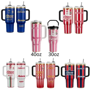 Chivas Guadalajara Third Away Tumbler 40oz 30oz Handle Cup Soccer Club Inspired Travel Mug Fan Drinkware Gift