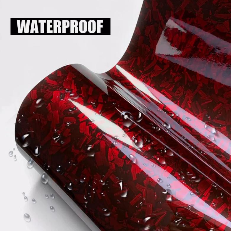 Forged Gloss Carbon Fiber Black Vinyl Wrap Roll Air Release Sticker Sheet Film DIY Decal Car Auto Vehicle Morotcycle Self Adhesive