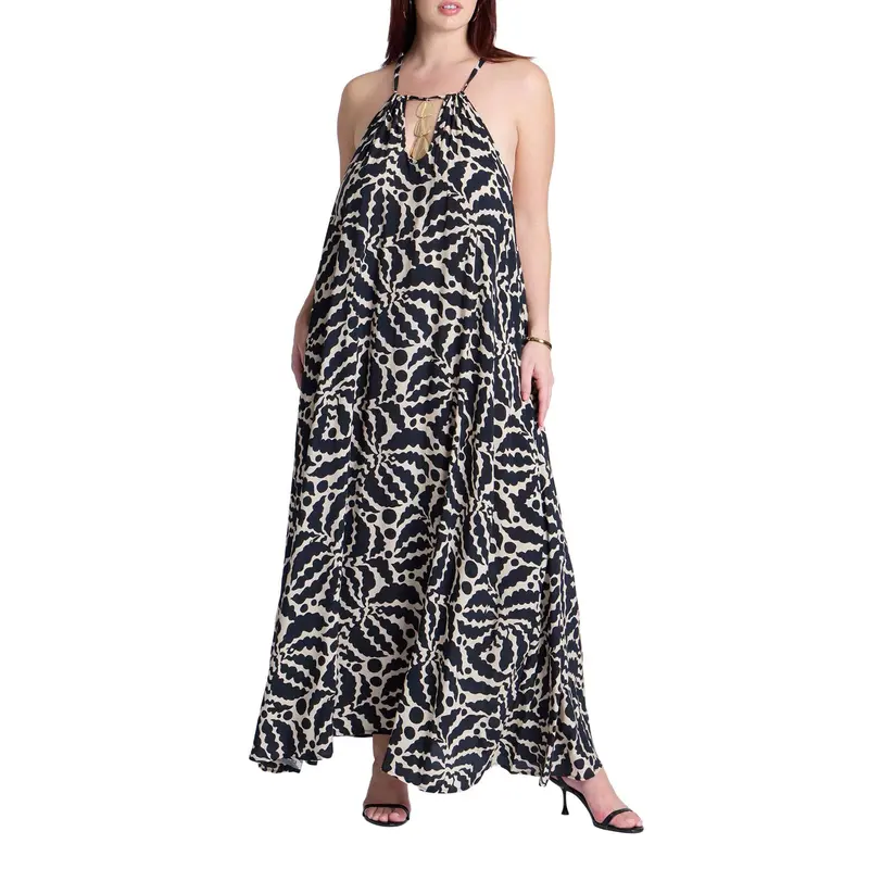 chinese dress ladies Amazon.com: ELOQUII Women's Plus Size Satin Maxi Dress main image 0
