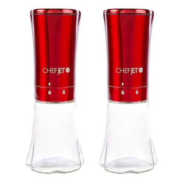 Chef Jet 2-pack Electric Gravity Spice Mills with Glass Chambers