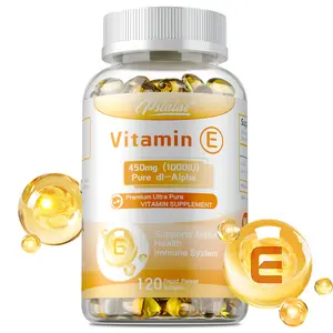 Pslalae - Vitamin E Supplement Capsules - Immune System Health, Antioxidant Support, Gluten Free - 120 Supplement Capsules