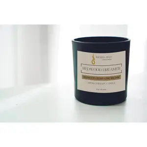 Redwood Dreamer - Matte Glass Scented Soy Wax Candle - 8, 12oz candles Decor Gift Decor Gift Ornaments Decoration