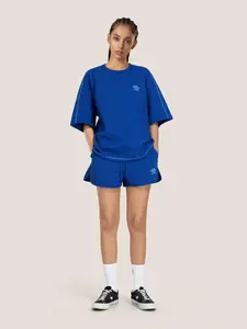 Aelfric Eden Cloud Oversized Sweat Set Oversized Tee & Relaxed Shorts Unisex Casual Streetwear Set, Polyester, Drape, Lightweight