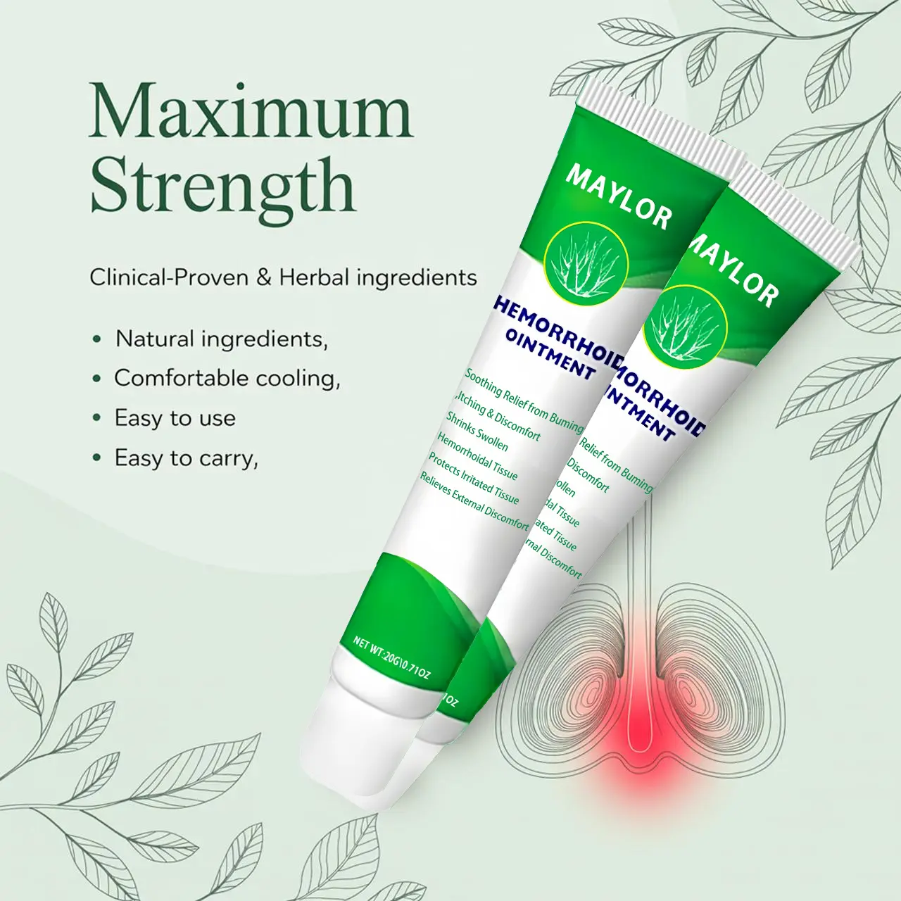 MAYLOR Hemorrhoid Relief Cream,Natural organic aloe vera soothing,Provides  rapid relief from pain, swelling, itching, and burning sensation associated  with hemorrhoids - Hemorrhoidal Treatment - TikTok Shop