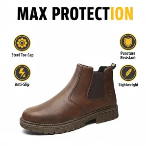 Anti-slip Durable Safety Shoes Splash-proof Smash-proof Puncture-proof Breathable Unisex Baker Work Shoe Waterproof Outdoor Comfortable