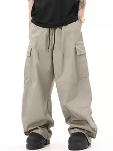 Men's Fleece Lined Slim Fit Casual Streetwear Menswear Jeans, Elastic Denim Fabric, All-Season Wear, Pockets & Button Details, Comfortable Stretch Pants, Casual Loose