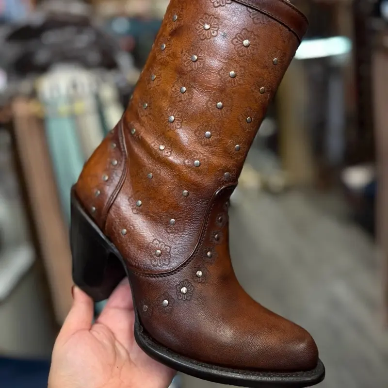 Los Altos 36138307 Women's Maroon Genuine Leather Boots