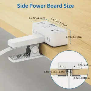 Maximize Your Desk Space With This 6-Outlet Desk Clamp Power Strip With USB Ports!