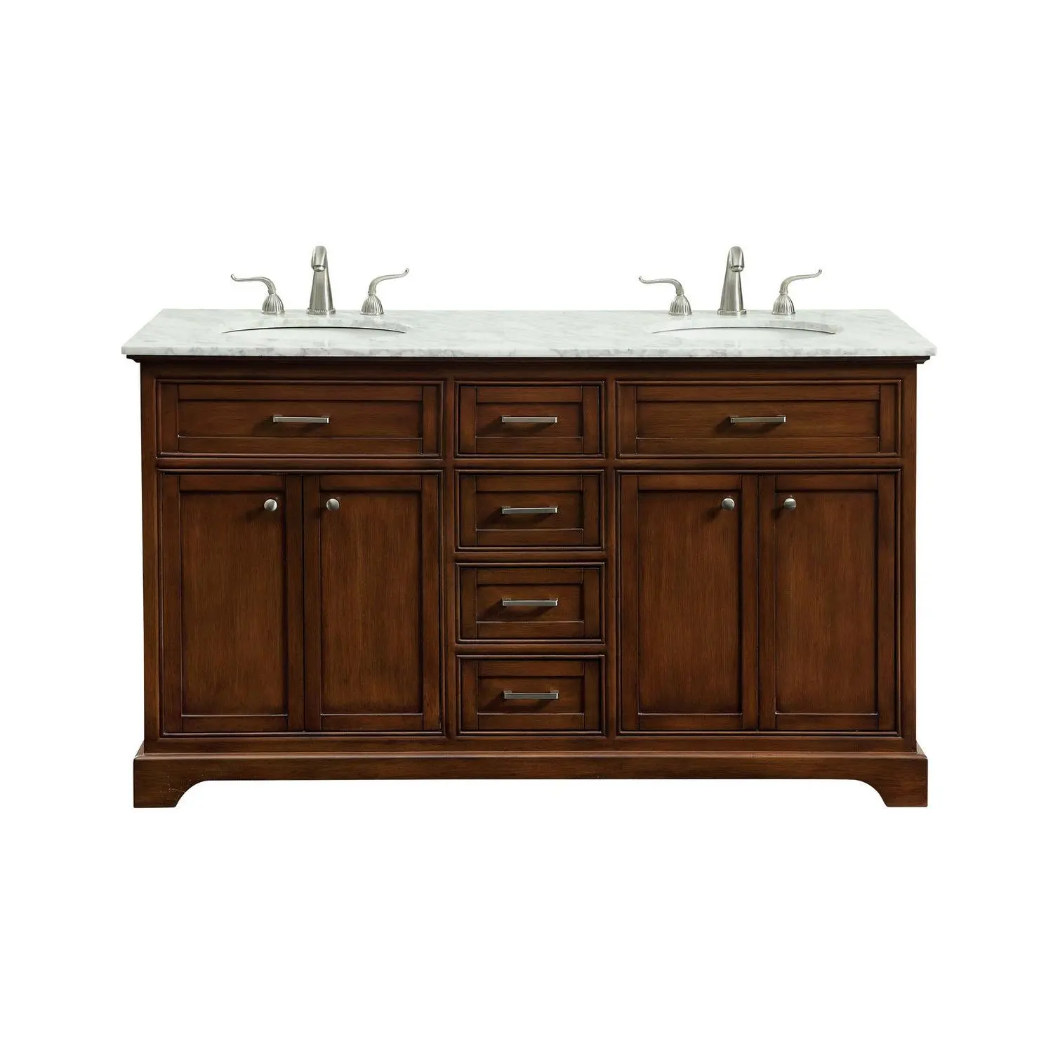 Americana Double Bathroom Vanity Set Teak