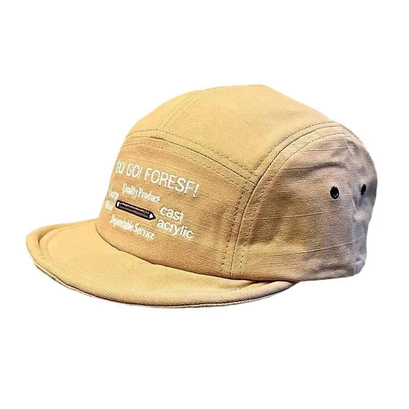 2026 Japanese-Style Soft-Top Baseball Cap — Short Brim, Embroidered Lettering | Unisex (Men & Women) | Spring/Summer Lightweight & Breathable | Casual, Versatile, and Trendy