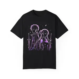 Kirito & Asuna Anime Shirt: Sword Art Online Unisex Tee Kirito & Asuna Anime Shirt: Sword Art Online Unisex Tee