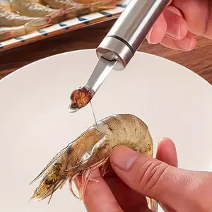 2-Piece Shrimp Peeler Tool Set with Stainless Steel Cleaners, Ergonomic Handle Shrimp Sheller for Seafood, Essential Kitchen Gadgets, Kitchen Accessories