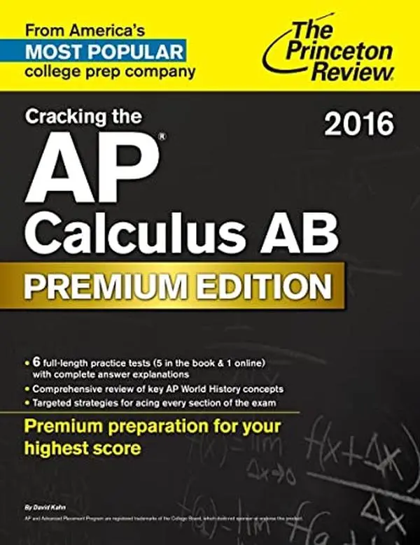 USED Book - Cracking the AP Calculus AB Exam 2016, Premium Edition (College Test Preparation) by Princeton Review (Paperback) - english