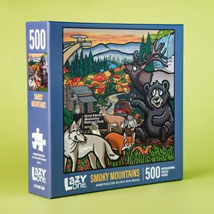 500-Piece Smoky Mountain Animal Kingdom Jigsaw Puzzle, Toys & Hobbies Games for Puzzle Enthusiasts