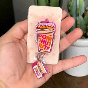 Coffee& Donuts Badge Reel